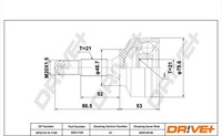 Gelenksatz Antriebswelle Dr!Ve+ DP2110.10.1145 M20X1,5 FüR Opel Movano X70 Bus 1