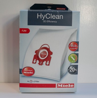 3 Official Miele GN FJM HyClean 3D Efficiency Pure Vacuum Bags & AirClean Filter