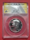 1964 Silver Proof Cameo Kennedy Half Dollar ANACS PR66 Certified