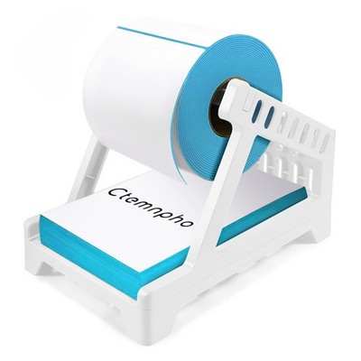 Large Label Holder for Rolls & Fan-Fold Label Basket Stand for Desktop Printe...