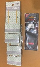 4 Diff Pro-Stitch 6" Bamboo Circular Knitting Needles Chiao Goo 24" Red 24" Sz 8