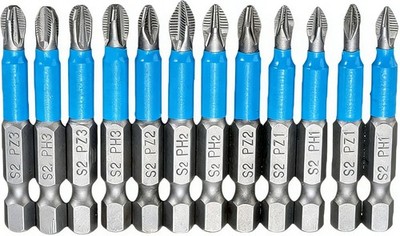 Bit Kreuzschlitz, PZ1 PZ2 PZ3 PH1 PH2 PH3 Magnetische Bits für Akkuschrauber, 