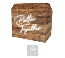 Rustic Better Together - Wedding Lycra DJ Booth Cover