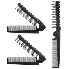 3PCS Travel Foldable Brush, Anti-Static Hair Comb and Double Headed Hairdressing