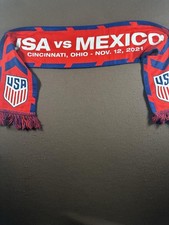 USA Soccer Scarf Mens One Size Red Blue Soccer USA Vs Mexico Cincinnati 2021