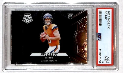 2024 Mosaic Rookie Debut Bo Nix RC PSA 9 #271