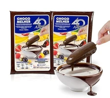 CHOCOMELHER Clasico - 2 Pack Milk Chocolate Flavored Coating for Chocobananos -