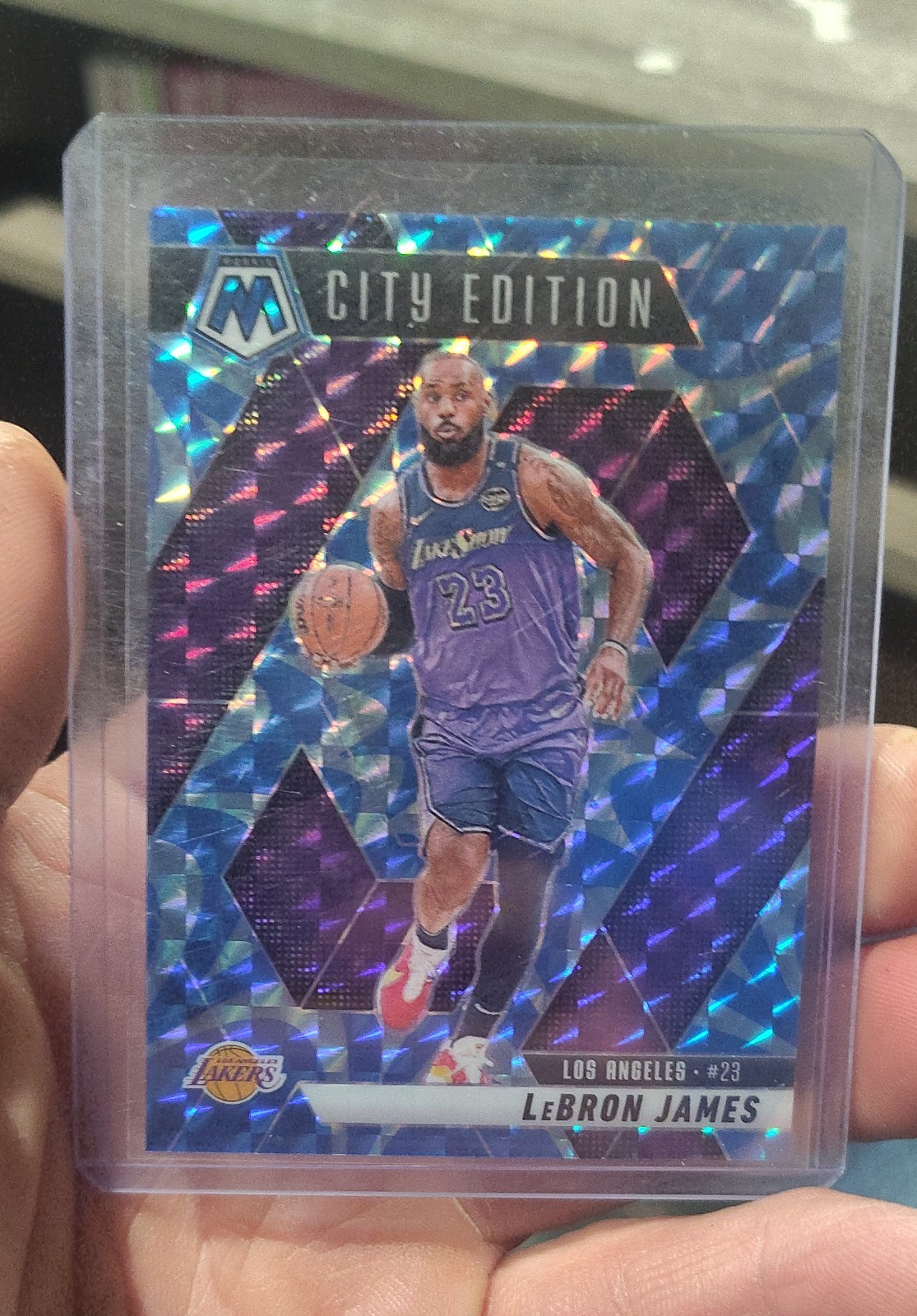 2024-25 Panini Mosaic - City Edition LeBron #286 Reactive Blue Mosaic Prizm