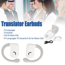 Translator Earbuds 74 Languages 70 Accents Wireless Translator Device b3e2