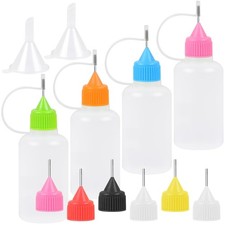 Precision Tip Applicator Bottles, 30ML Multi-Color with Funnels Kit