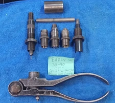 38-40 Lyman Ideal 310 5 Die Set, Handles Dies, FL Sizer, Complete SHTF Reload 