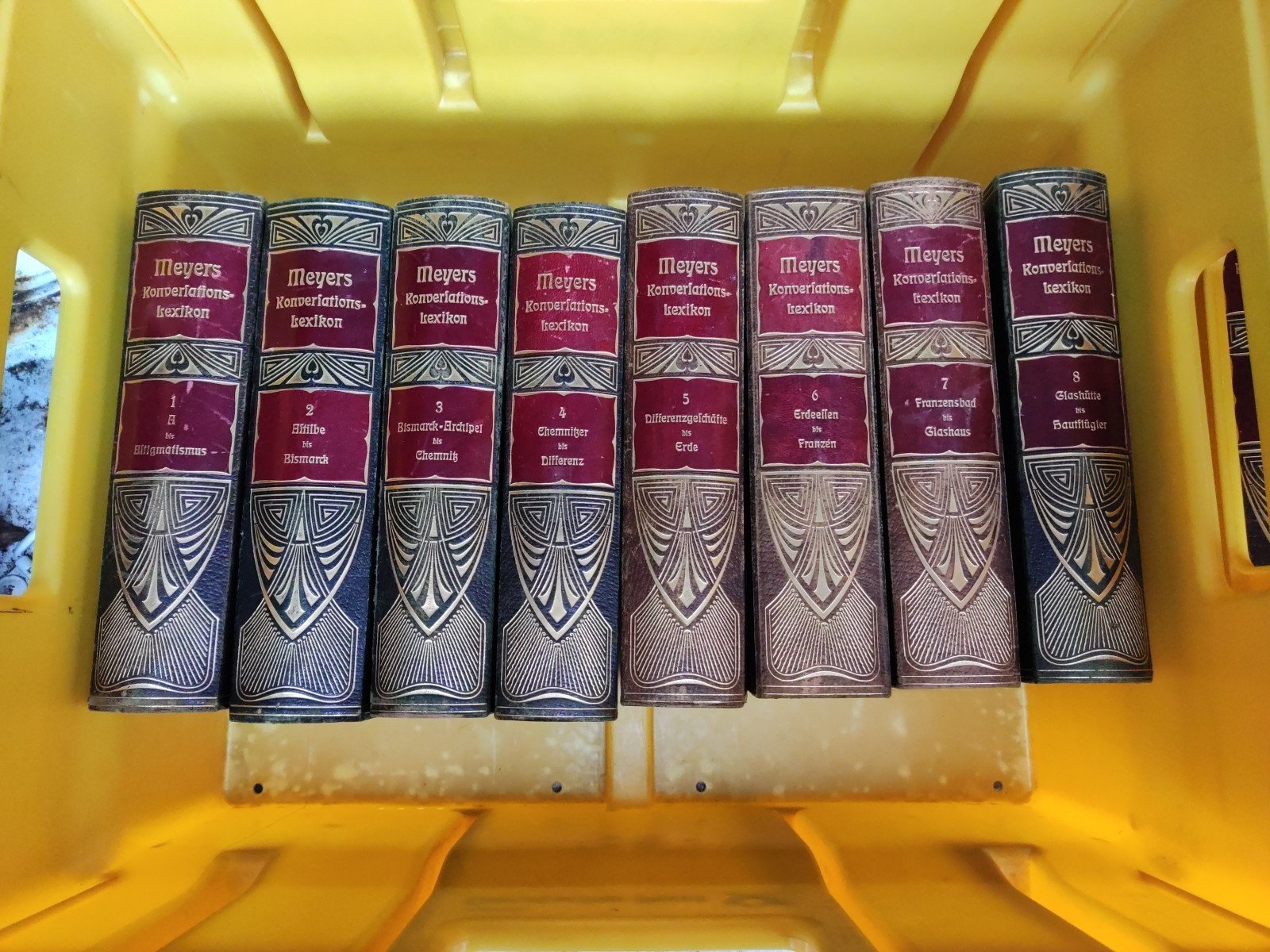 Meyers Conversation Dictionary From Edition Volumes 1-24 Art Nouveau 1st Edition 💪😉