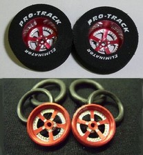 Pro Track "Evolution Red" 1 /16" x .435 Rear and Front Drag 1/24 Slot Car