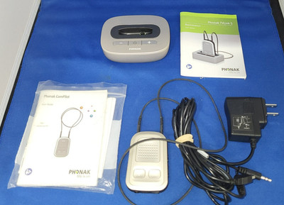 Phonak TVLink2 Base Station TV Link II and Compilot 1 w/ Power Cord