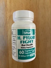 Super Smart H. Pylori Fight - 60 Veggie Capsules Gut Health Probiotic 20 Billion