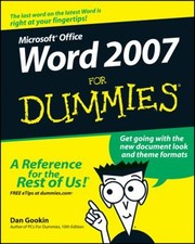 Word 2007 for Dummies Perfect Dan Gookin