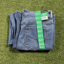 Well Worn Women's Wide Leg High Rise Jeans, Dark Blue, Size 12/32 inseam 31.5 