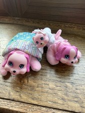 LOT 3 - Puppy Surprise Pink  White Plush Puppies