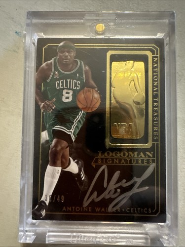 2014-15 Panini National Treasures -Gold Logoman Signatures Antoine Walker AW /49