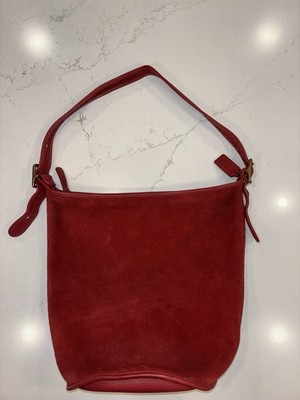 Vintage Coach Bag Red Berkeley Duffel Sac Bucket 9010 XL Duffle