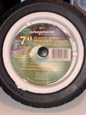 Shepherd Hardware 9611 7 Inch Semi-Pneumatic Rubber Replacement Tire, Plastic...