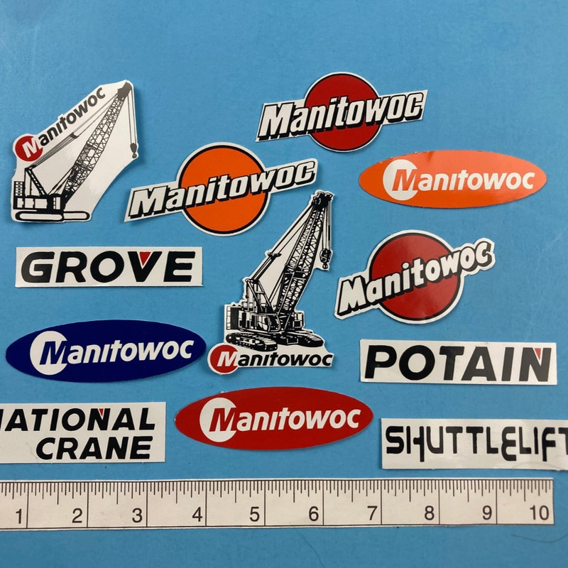 StickerS Manitowoc Potain National Crane Grove ShuttleLift Operators Rodbusters