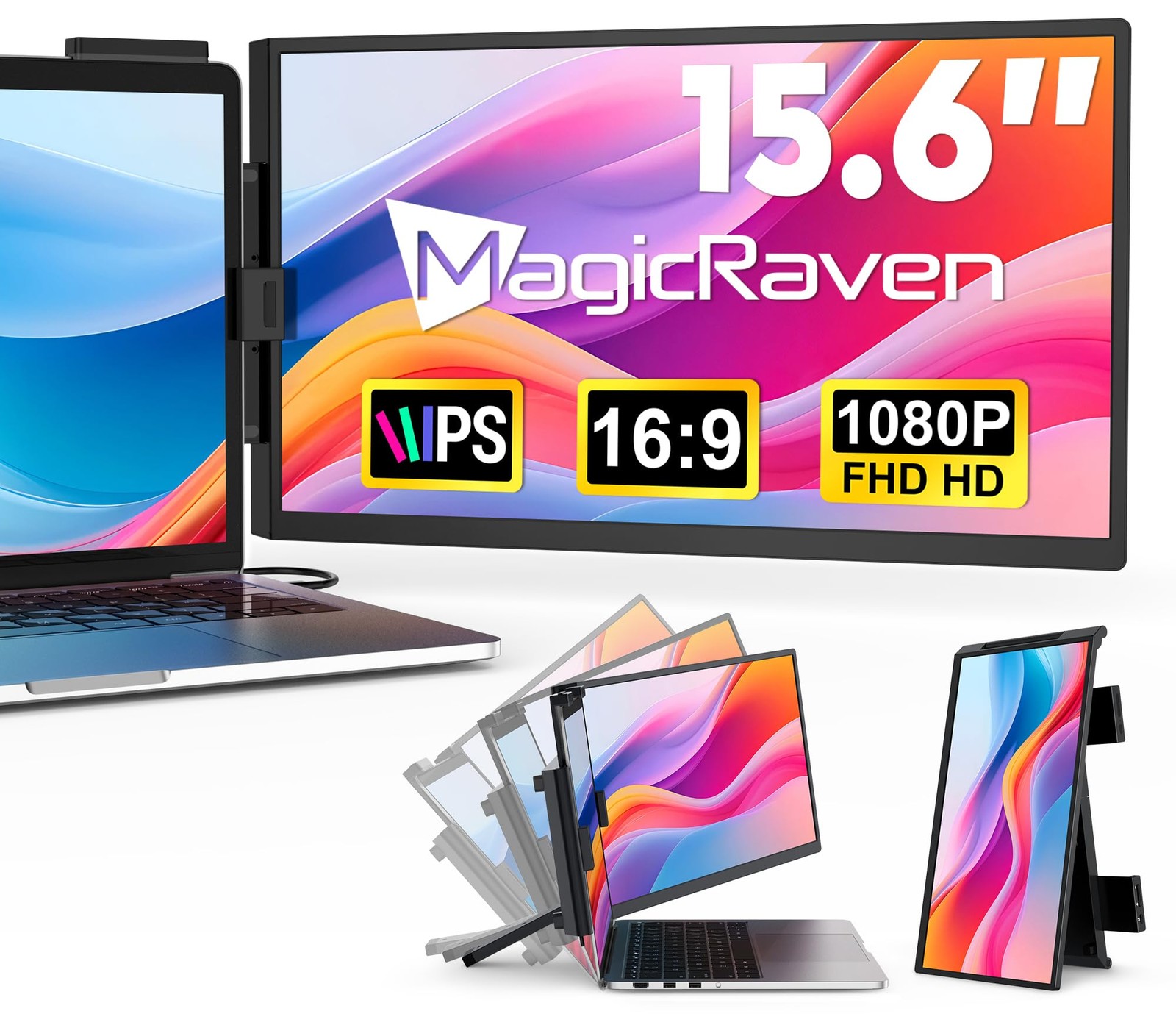 Monitor portatile MAGICRAVEN 15.6 FHD per laptop