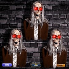 ELAMAS HW-3FZH Halloween Animatronic Zombie Decorations 3Pack Indoor Outdoor