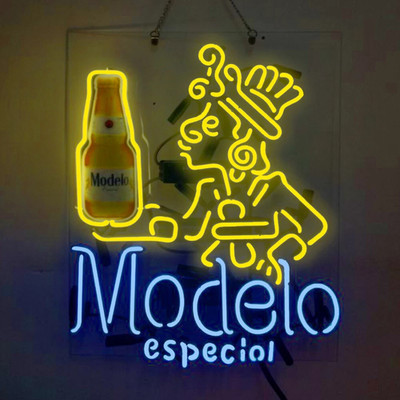 Modelo Especial Mexican Bottle Aztecs Acrylic 20''x16'' Neon Sign Lamp Light LE