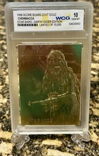 CHEWBACCA 1996 Star Wars-Darth Vader Ltd Edition GRADED GEMMT 10 23 KT GOLD CARD