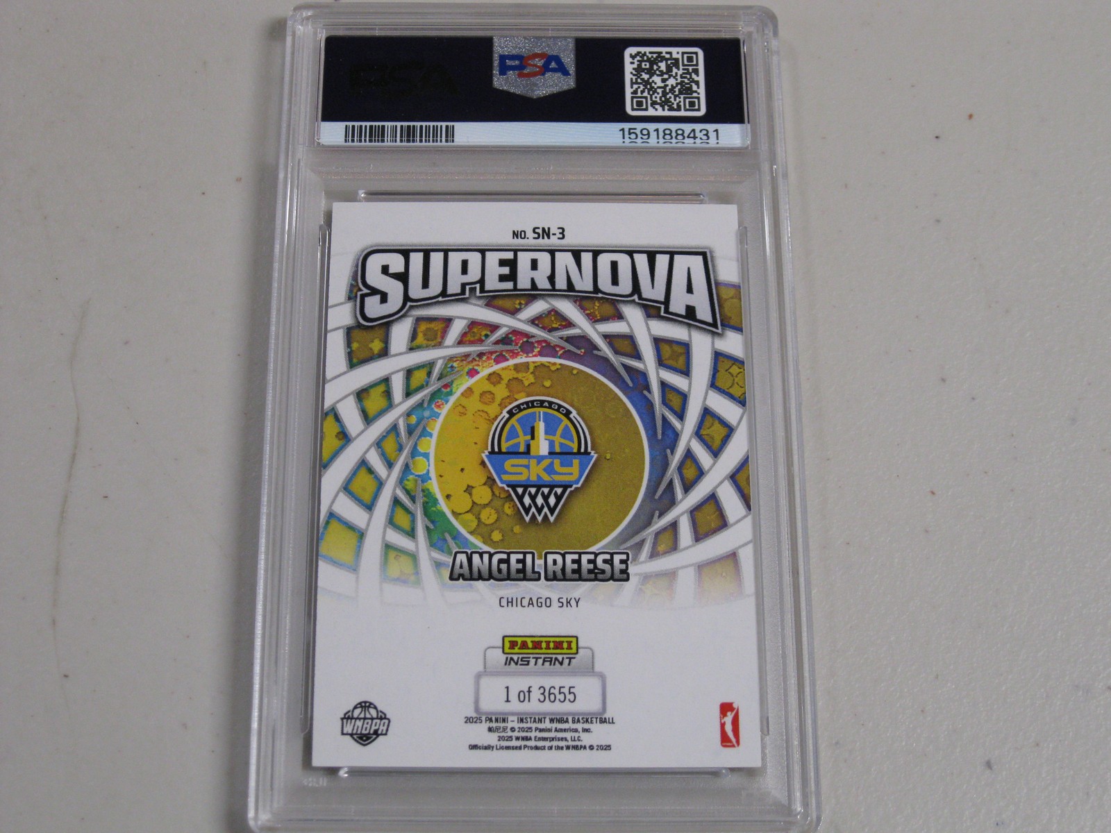 2025 Panini Instant WNBA Supernova #3 Angel Reese /3655 PSA 9 MINT view 2