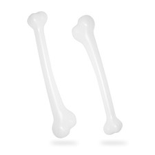 15" Jumbo Bone Prop 2 Pack - Plastic White Fake Dog Bone Props for Halloween ...