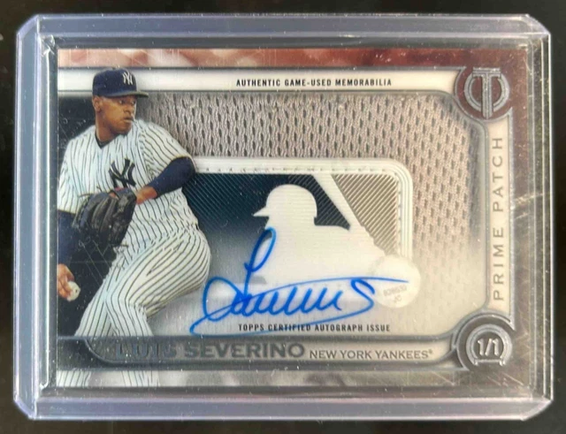 2019 Topps Tribute Luis Severino Prime Patch Auto MLB Logo #1/1 Yankees