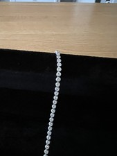 Beautiful White Gold  2ct  Lab created Diamond Tennis Bracelet Bevel set  