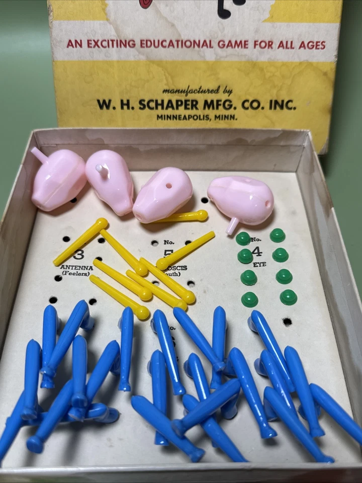 Vintage 1949 The Game of Cootie with Original Box Schaper  - Image 3 of 4