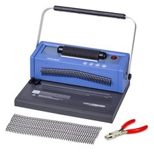 Spiral Coil Binding Machine, Manual Book Maker Punch Binder with Electric Coi...