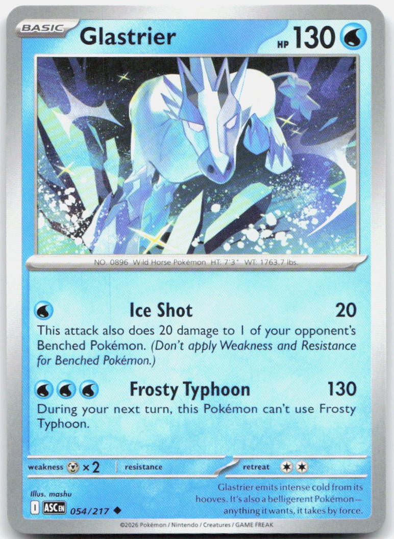 Glastrier 054/217 54 ME Ascended Heroes U NM English Pokémon