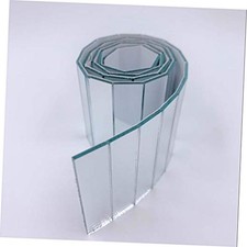 1/2" x 2" Adhesive Mirror Tile Row Real Glass Rectangular Mirror Sticker for
