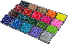 CIOUYAOS 20 Colors Ink Pad Stamps, Washable Safe Craft Inkpad for Rubber...