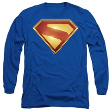 Superman 2025 New Logo Color Unisex Adult Long-Sleeve T Shirt, Royal, S-3XL