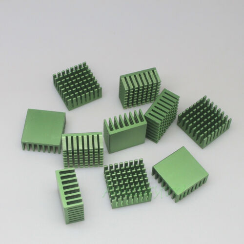 100pcs Aluminium Cooler Cooling Heatsink For IC VGA RAM Chipset w/ Thermal Glue - Picture 1 of 8