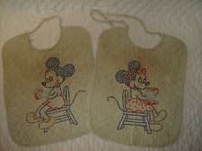 Vintage bibs - Mickey Minnie Mouse