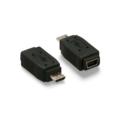 1in USB Mini B Female to Micro B Male Adapter - Black