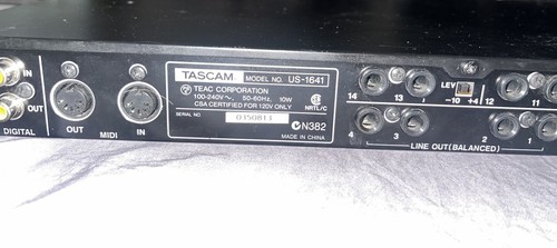 Tascam US-1641 Audio/MIDI interface - Picture 3 of 7