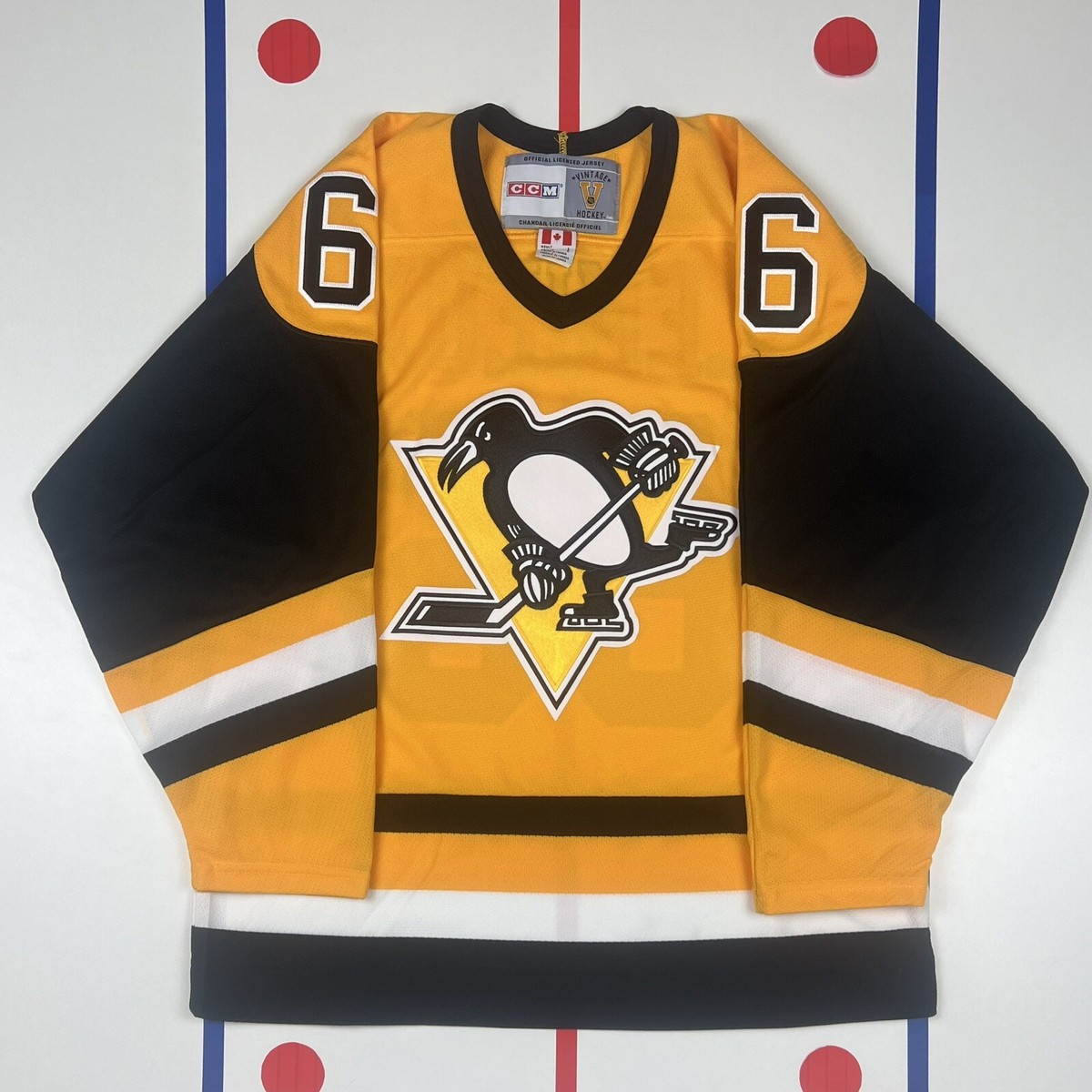 Mario Lemieux Pittsburgh Penguins Vintage CCM NHL Hockey Jersey