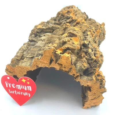 VOGELGALERIA Korktunnel 30cm aus unbehandelter Korkrinde, Korkröhre gereinigt & desinfiziert