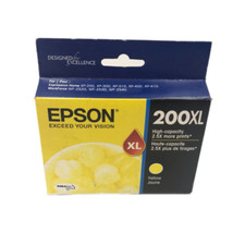 New Genuine Epson 200XL Yellow Ink Cartridge, WorkForce WF-2520, Exp 05/2021
