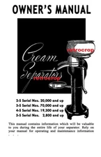 IH International McCormick-Deering Cream Separator 2-S 3-S 4-S 5-S Owners Manual