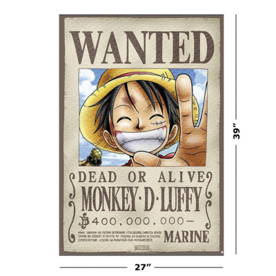 One Piece - Anime / Manga Poster / Print (Wanted - Monkey D. Luffy