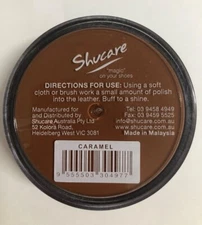 CARAMEL Shoe Polish Cream - for  Leather SHOES / BOOTS/ Bags SHUCARE